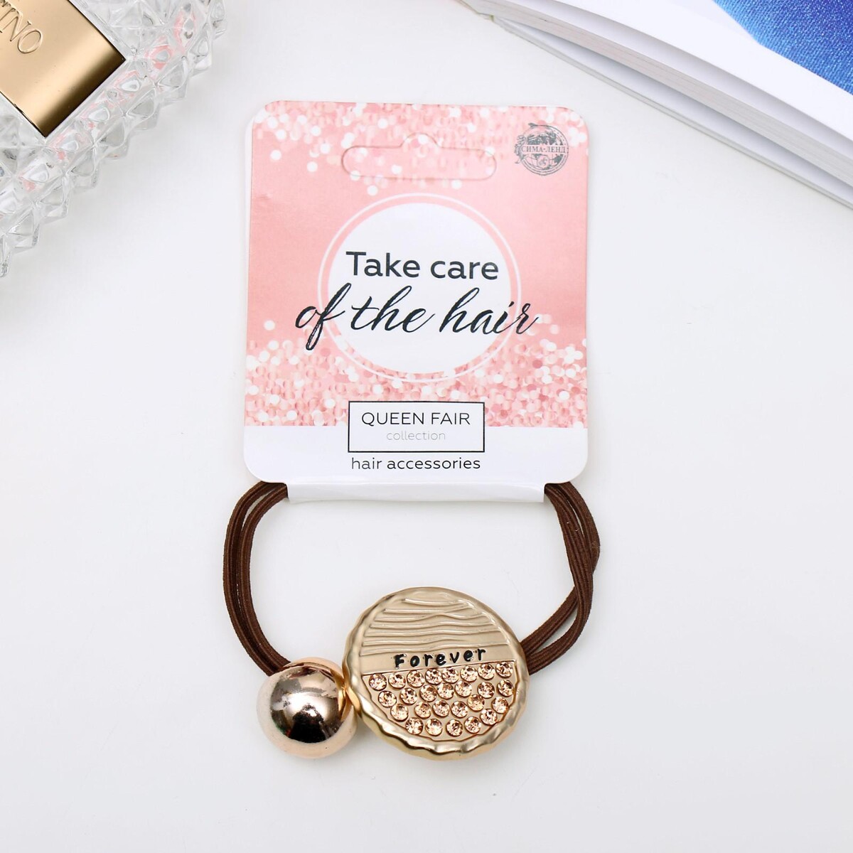 

Резинка для волос, Золотистый;коричневый