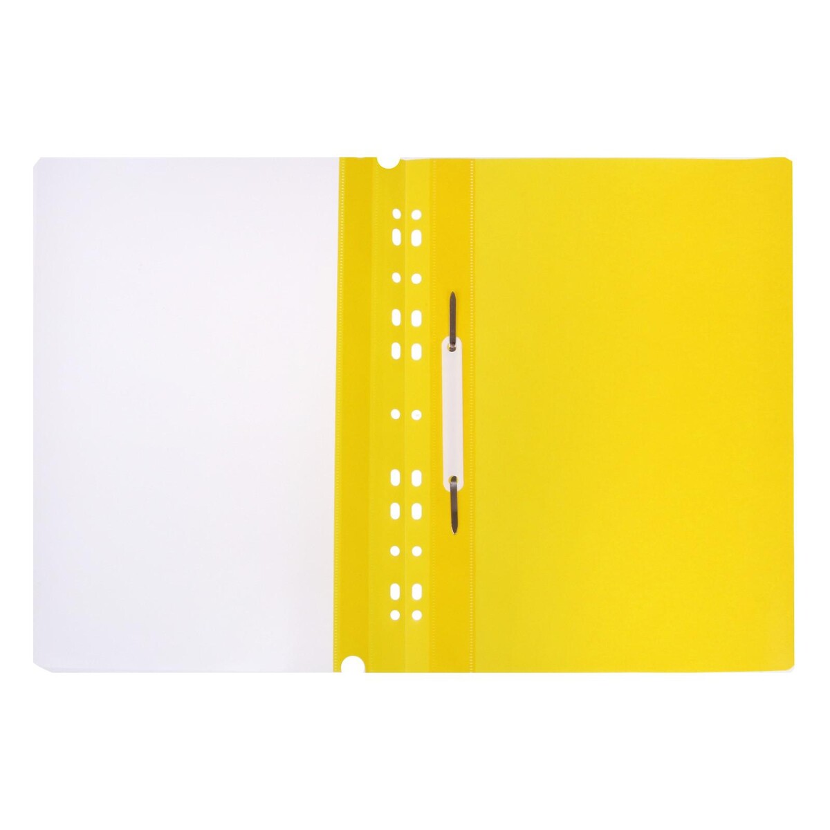Папка-скоросшиватель calligrata, а4, 180 мкм, жёлтая, прозрачный верх, с перфорацией Calligrata, цвет желтый 03305219 - фото 2