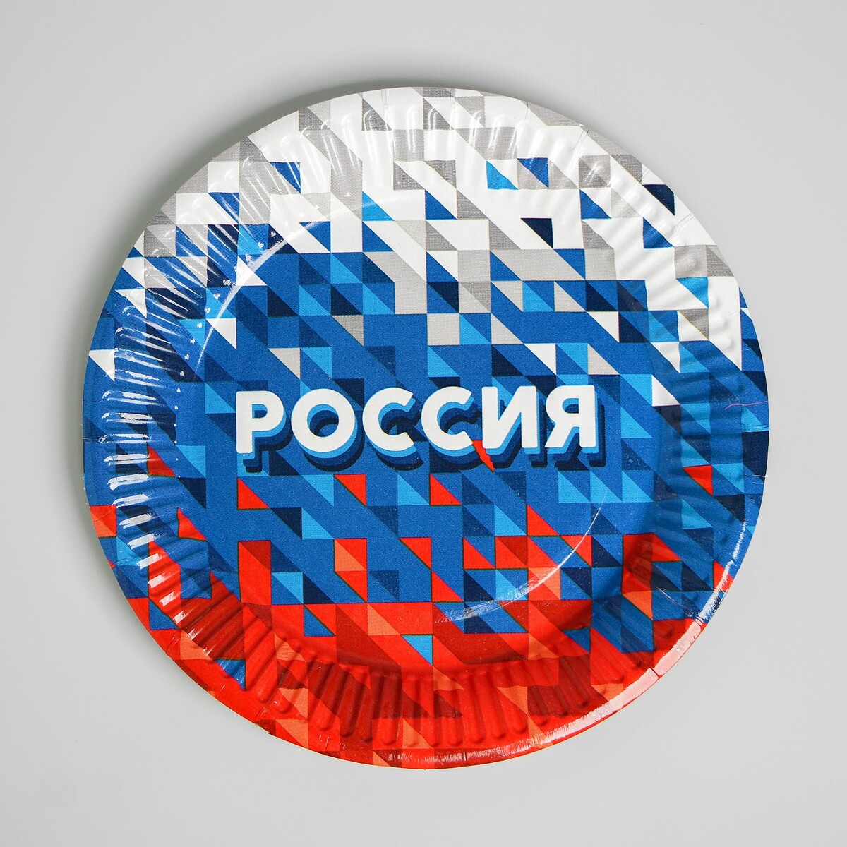 

Тарелка бумажная, Триколор