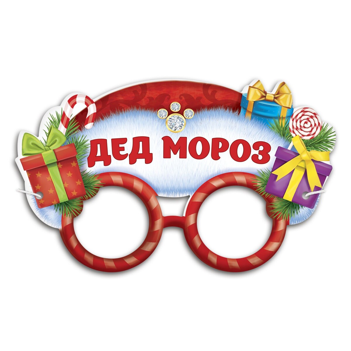 

Очки карнавальные, Красный