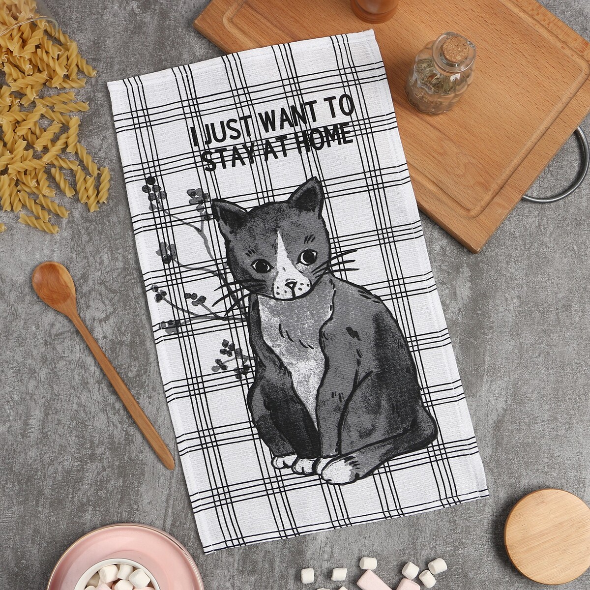 

Полотенце, Черный;белый