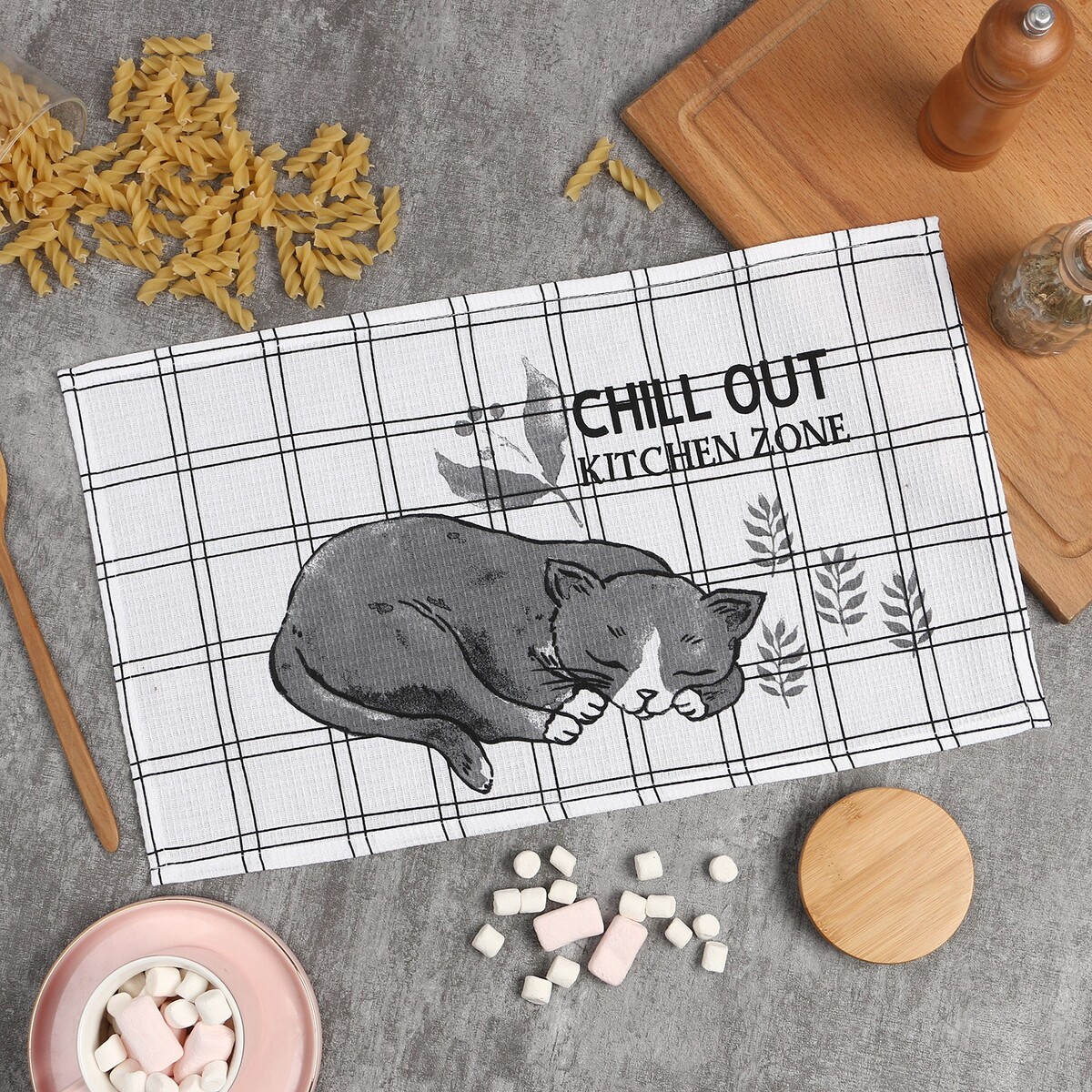 

Полотенце, Черный;белый