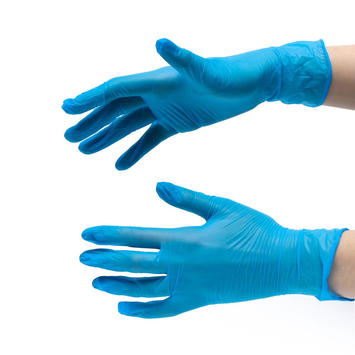 Перчатки медицинские zks intro, нитриловые, голубые, размер s, 50 пар. No brand, цвет голубой 03311283 - фото 3