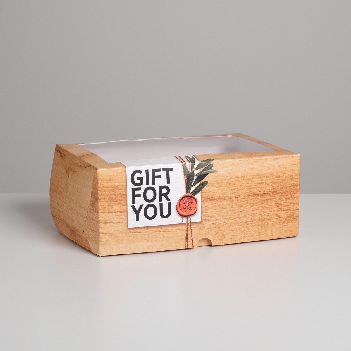 

Коробка на 6 капкейков for you 17 х 25 х 10см, Бежевый