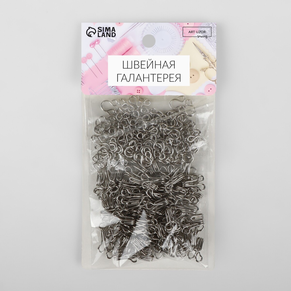 

Крючок пришивной №3, 19 × 9 мм, 100 шт, цвет серебряный, Серебристый