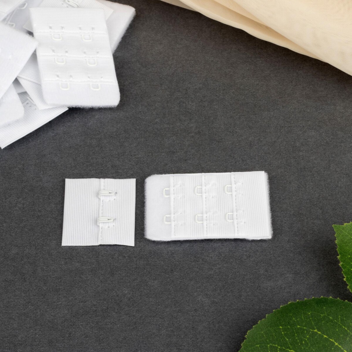 

Застежка для бюстгальтера, 3 ряда 2 крючка, 3 × 2 см, 10 шт, цвет белый