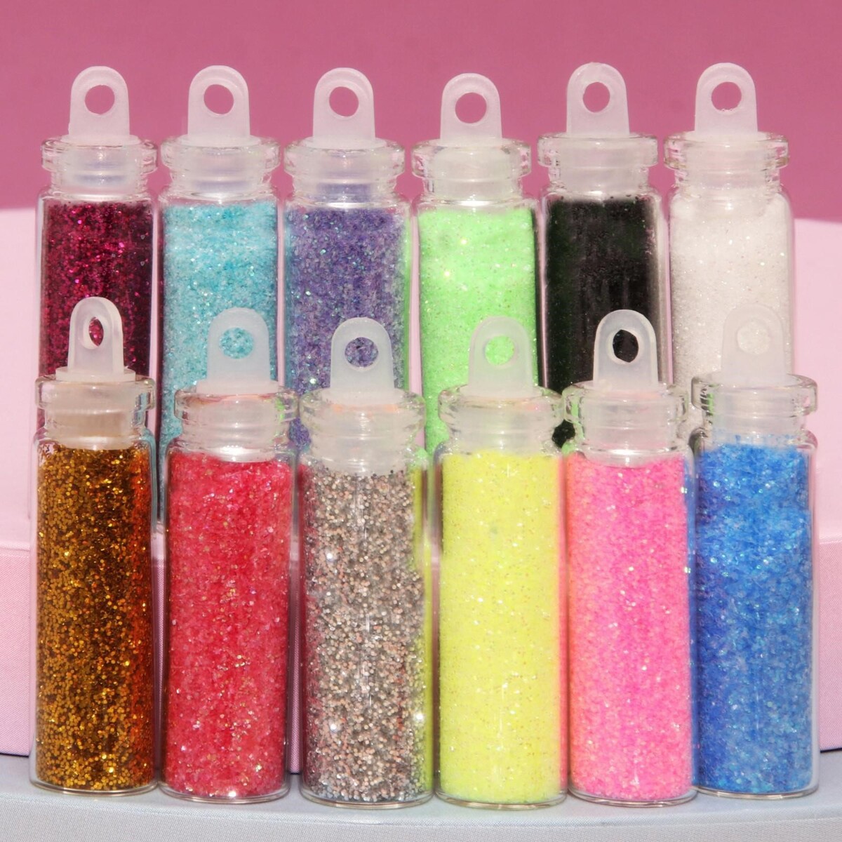 Блестки для декора, мелкие, набор 12 бутылочек, разноцветные набор глиттера для творчества в бутылочке