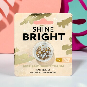 Стразы для декора ногтей shine bright, ц