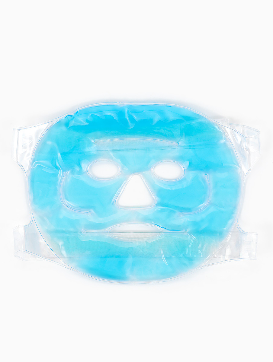 

Маска для лица гидрогелевая, охлаждающая/согревающая, 22.5×19.5 см, синяя, Голубой