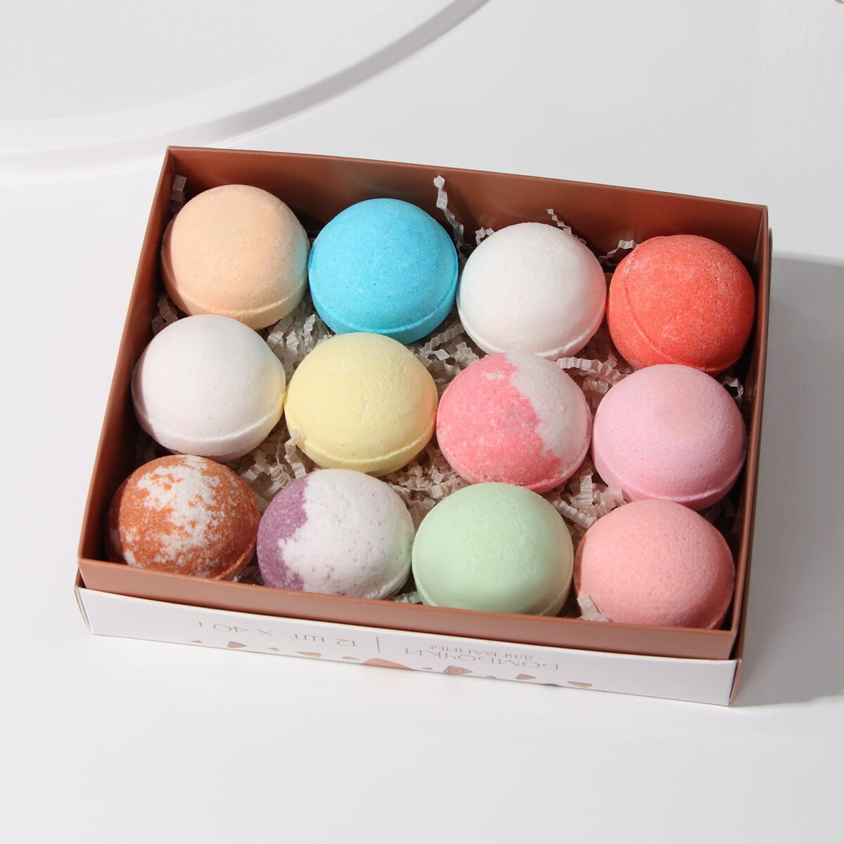 

Набор бомбочек для ванны bath bomb, 12 шт х 40 г