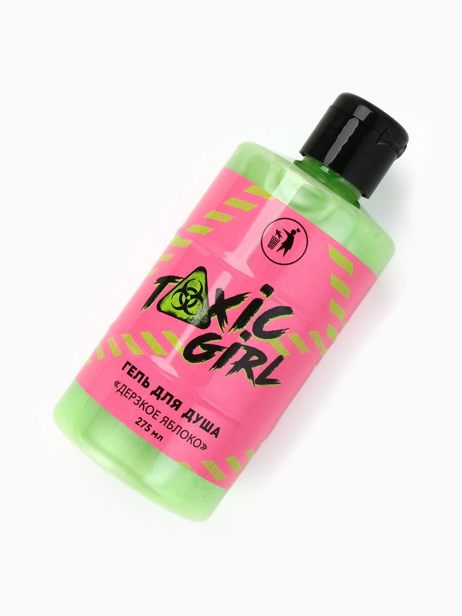 

Гель для душа toxic girl, 300 мл, аромат взрывного яблока, beauty fox, Зеленый