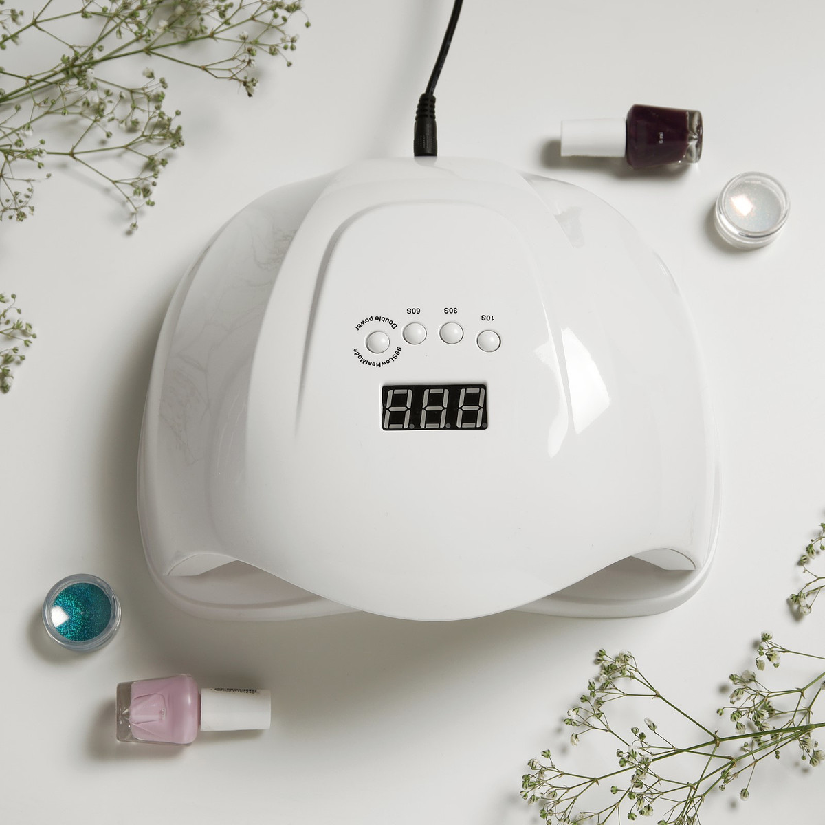 

Лампа для маникюра luazon luf-02, uv/led, 36 диодов, 54 вт, таймер, 220 в, белая, Белый