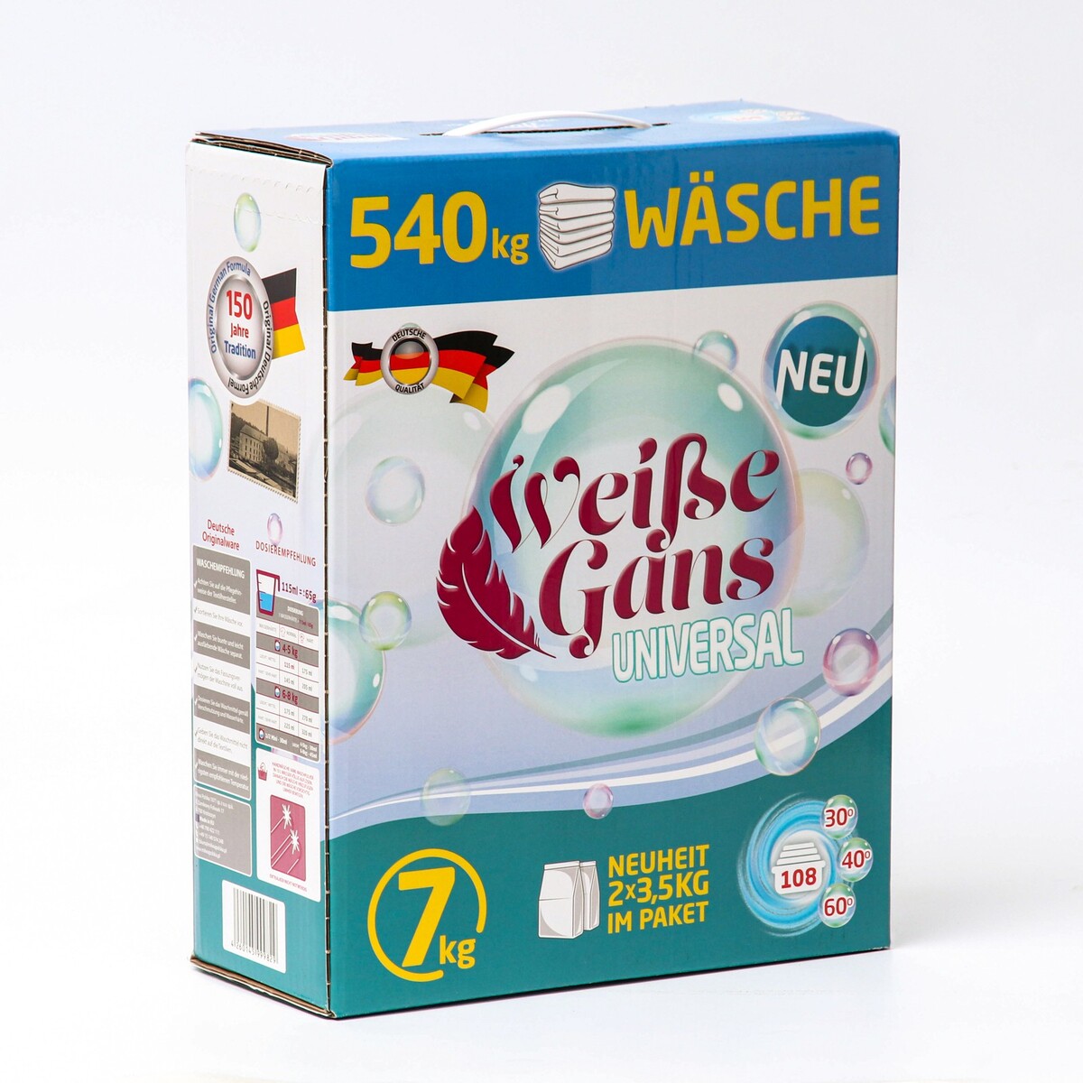 

Стиральный порошок weisse gans, universal, 7 кг