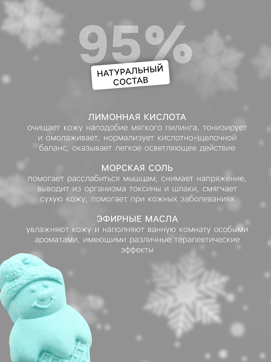 

Бомбочка для ванн, Голубой