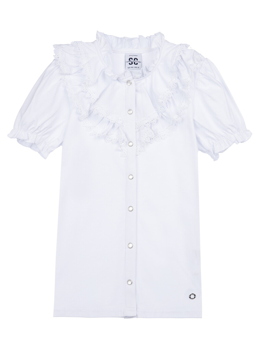 Блузка трикотажная PLAYTODAY, размер рост 128 см, цвет белый 03418109 - фото 5