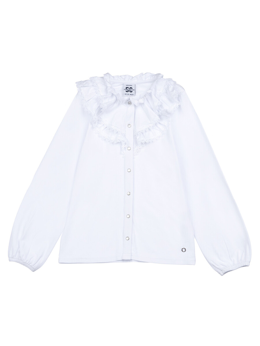 Блузка трикотажная PLAYTODAY, размер рост 128 см, цвет белый 03418110 - фото 4