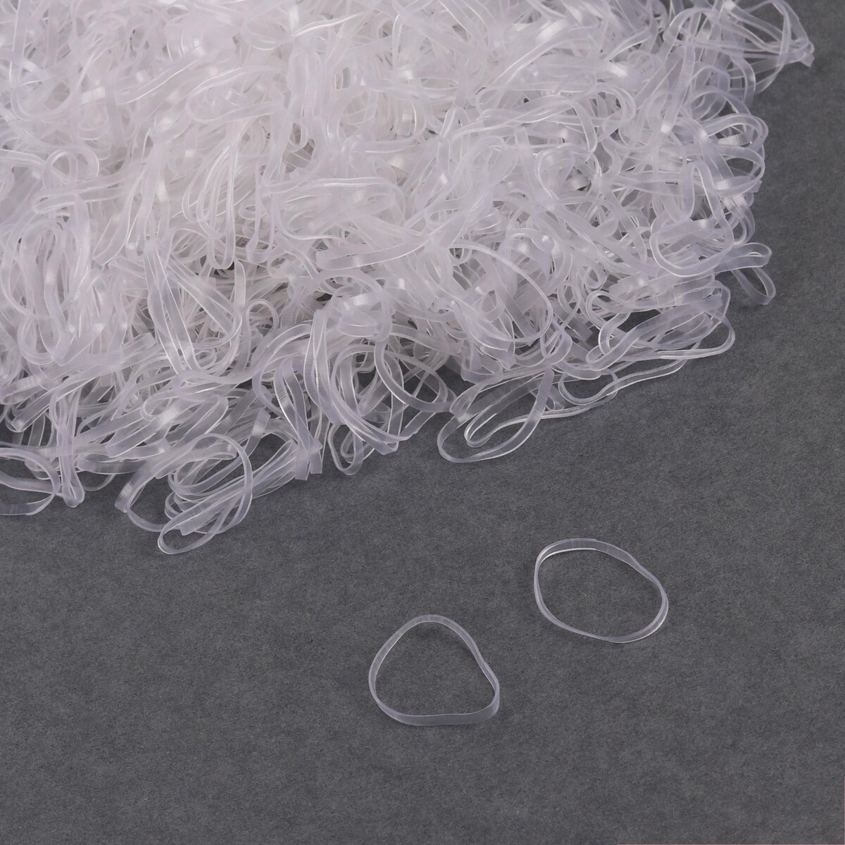 Силиконовые резинки для волос, набор, d = 2 см, 100 гр, цвет прозрачный клип кейс pero силикон для samsung a03s прозрачный