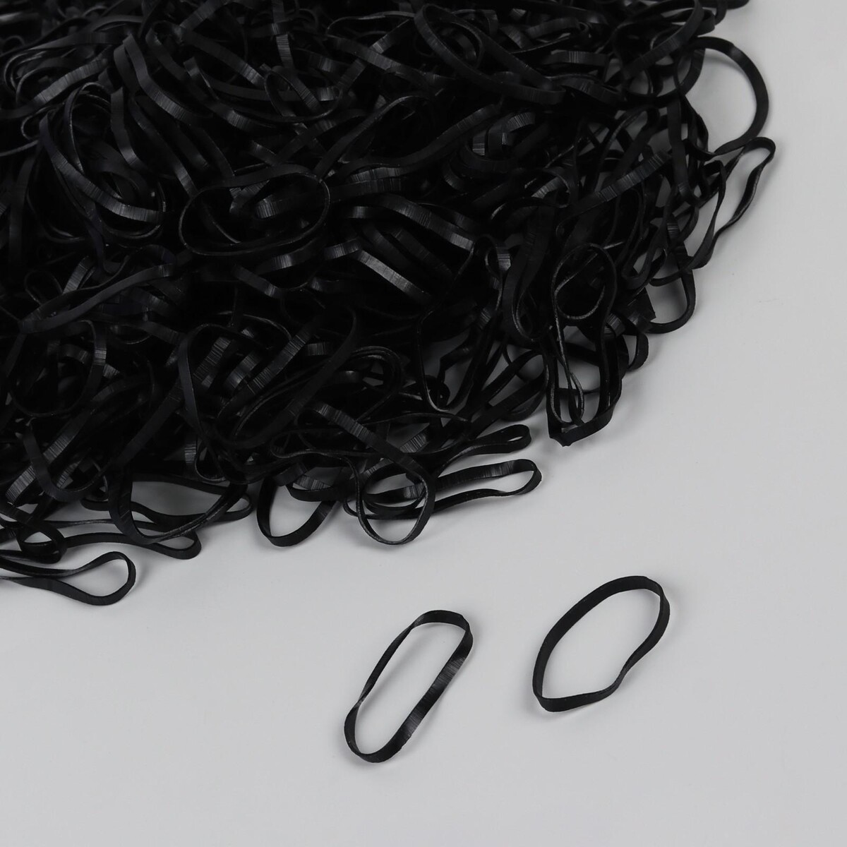Набор парикмахерских резинок для создания прически, d = 2 см, 50 гр, цвет черный