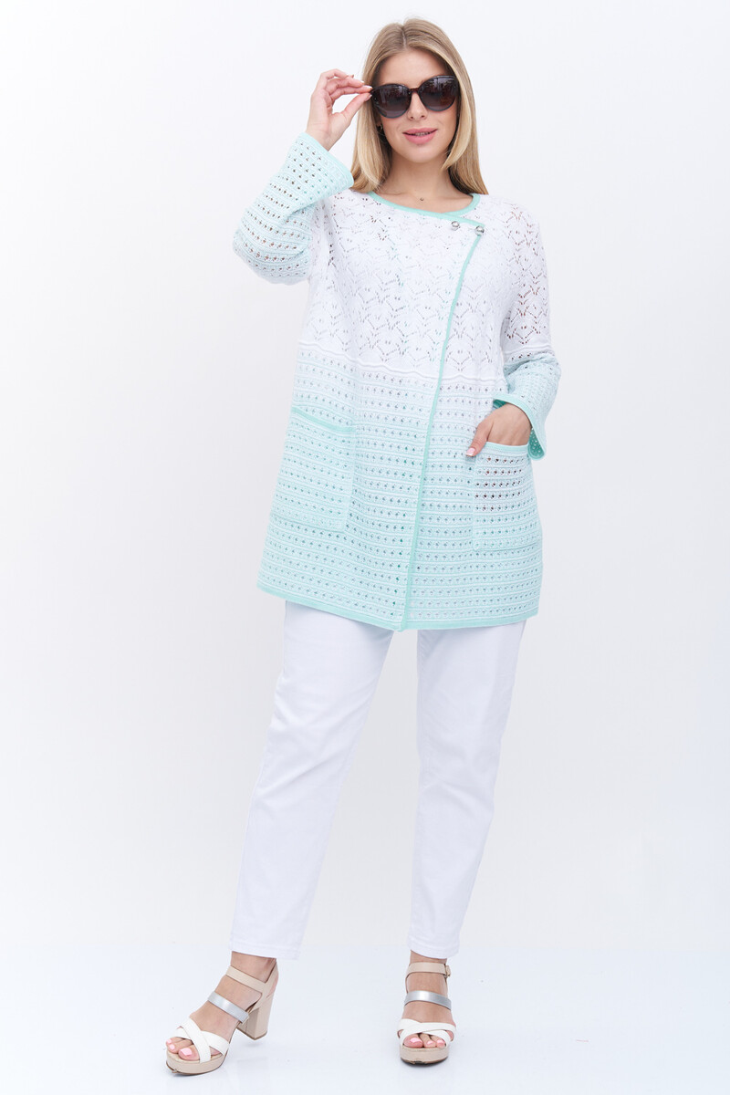 Жакет Текстильная Мануфактура, размер 46, цвет белый 03509604 - фото 7