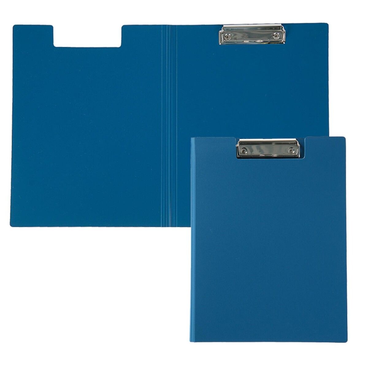 фото Папка-планшет с зажимом а4, 1.2 мм, calligrata, пластик, синяя (клипборд с крышкой)