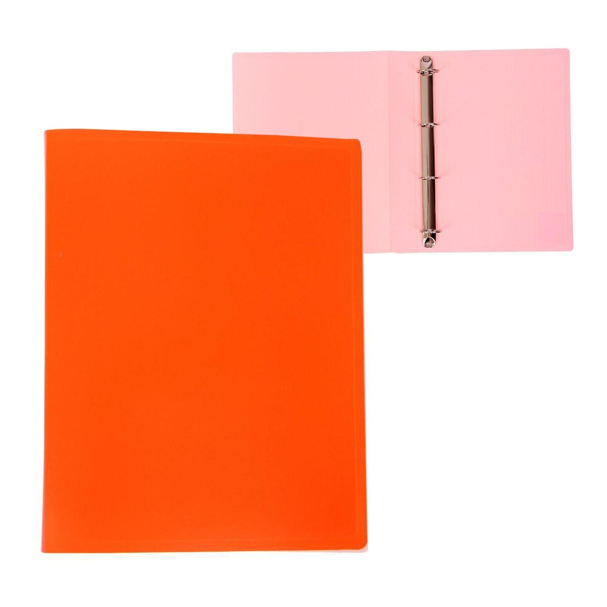 Папка на 4 кольцах а4, calligrata, 40 мм, 500 мкм, оранжевая неон костюм спортивный дашенька 1291822 салатовый неон 104