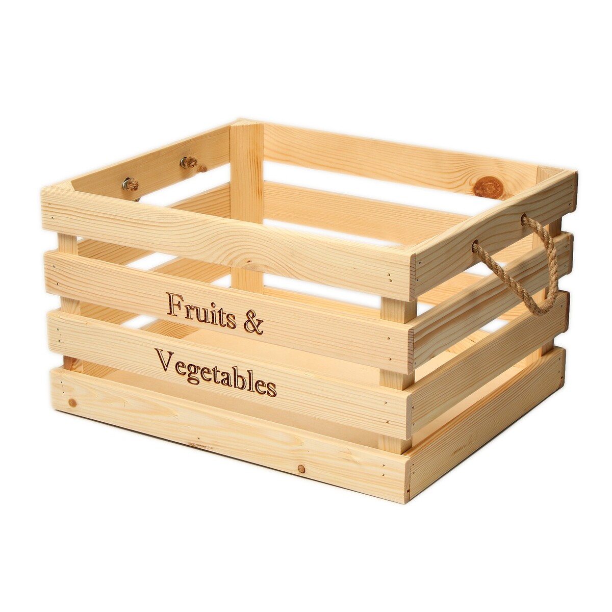 фото Ящик для овощей и фруктов, 40 × 33 × 23 см, деревянный greengo