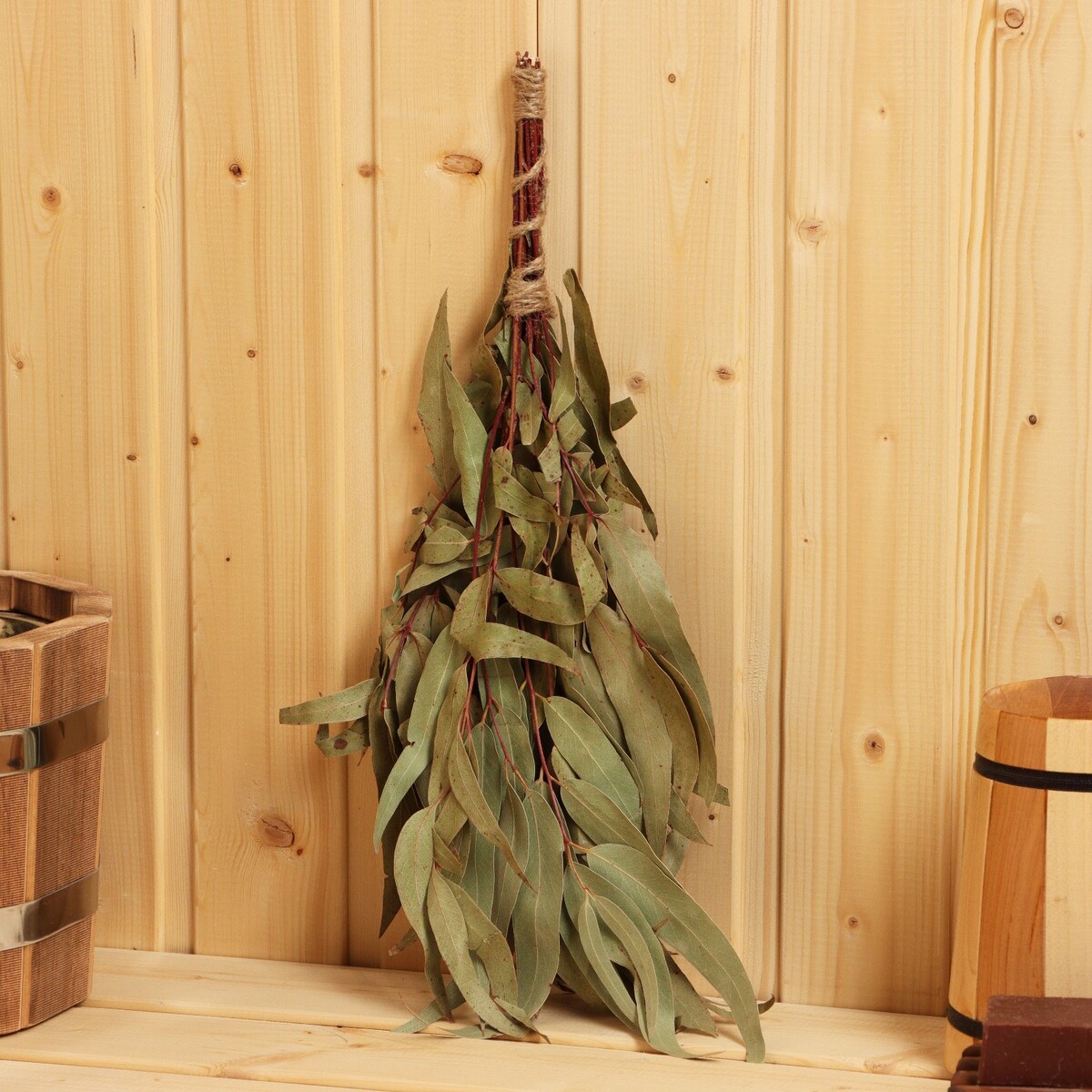 Веник для бани эвкалиптовый, в пакете веник массажный из бамбука 60см 0 2см прут