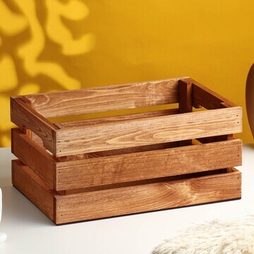 Кашпо - ящик деревянный 30х20х14,5 см ке