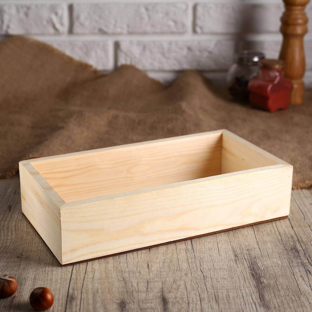 Салфетница деревянная, без покрытия, 24×11×7 см палка основа для макраме деревянная без покрытия d 1 × 30 см