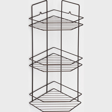 Полка угловая для ванной 3-х ярусная эко