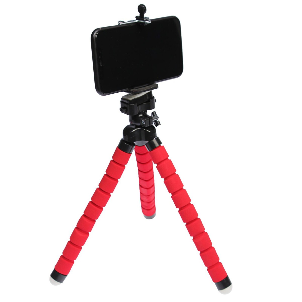 Штатив-тренога luazon настольный, для телефона, гибкие ножки, 26 см, красный видеокомплект manfrotto mvk608sngfc штатив головка