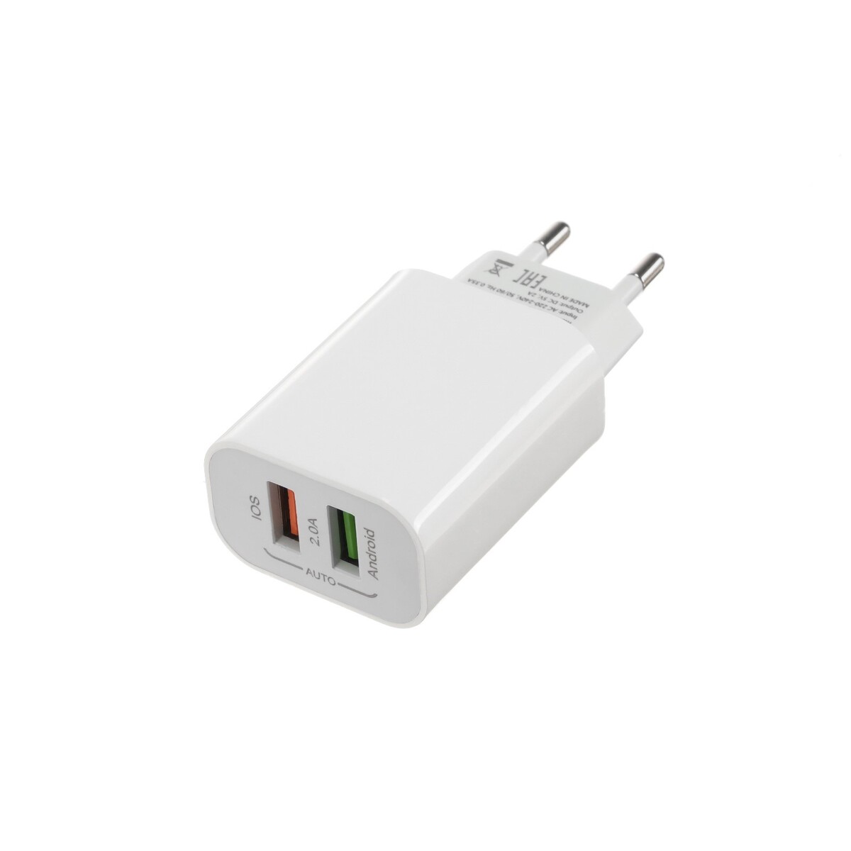 Сетевое зарядное устройство luazon ln-110ac, 2 usb, 2 a, белое сетевое зарядное устройство tfn rapid 5a qc scp white б кабеля