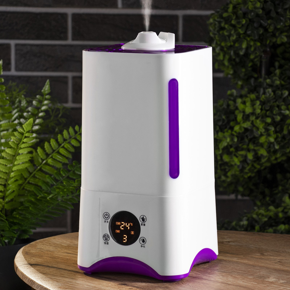 

Увлажнитель воздуха luazon lhu-07, ультразвуковой, 25 вт, 3 л, 30 м², бело-сиреневый, Белый