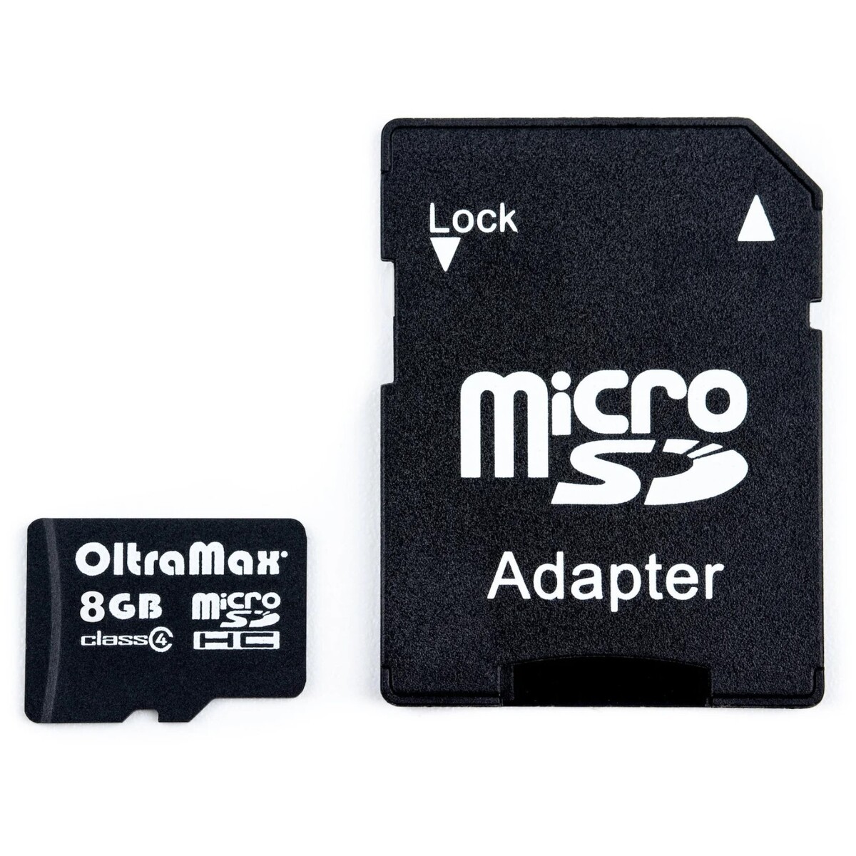 

Карта памяти oltramax microsd, 8 гб, sdhc, класс 4, с адаптером sd