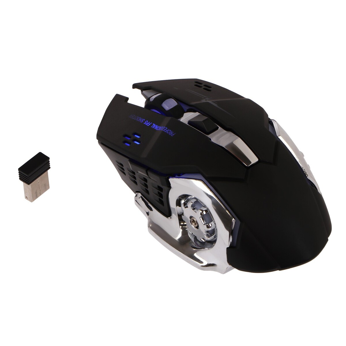 Мышь mb-2.7, игровая, беспроводная, оптическая, 800-2400 dpi, 500 мач, подсветка, usb,черная мышь smartbuy rush avatar игровая проводная 3200 dpi usb подсветка белая