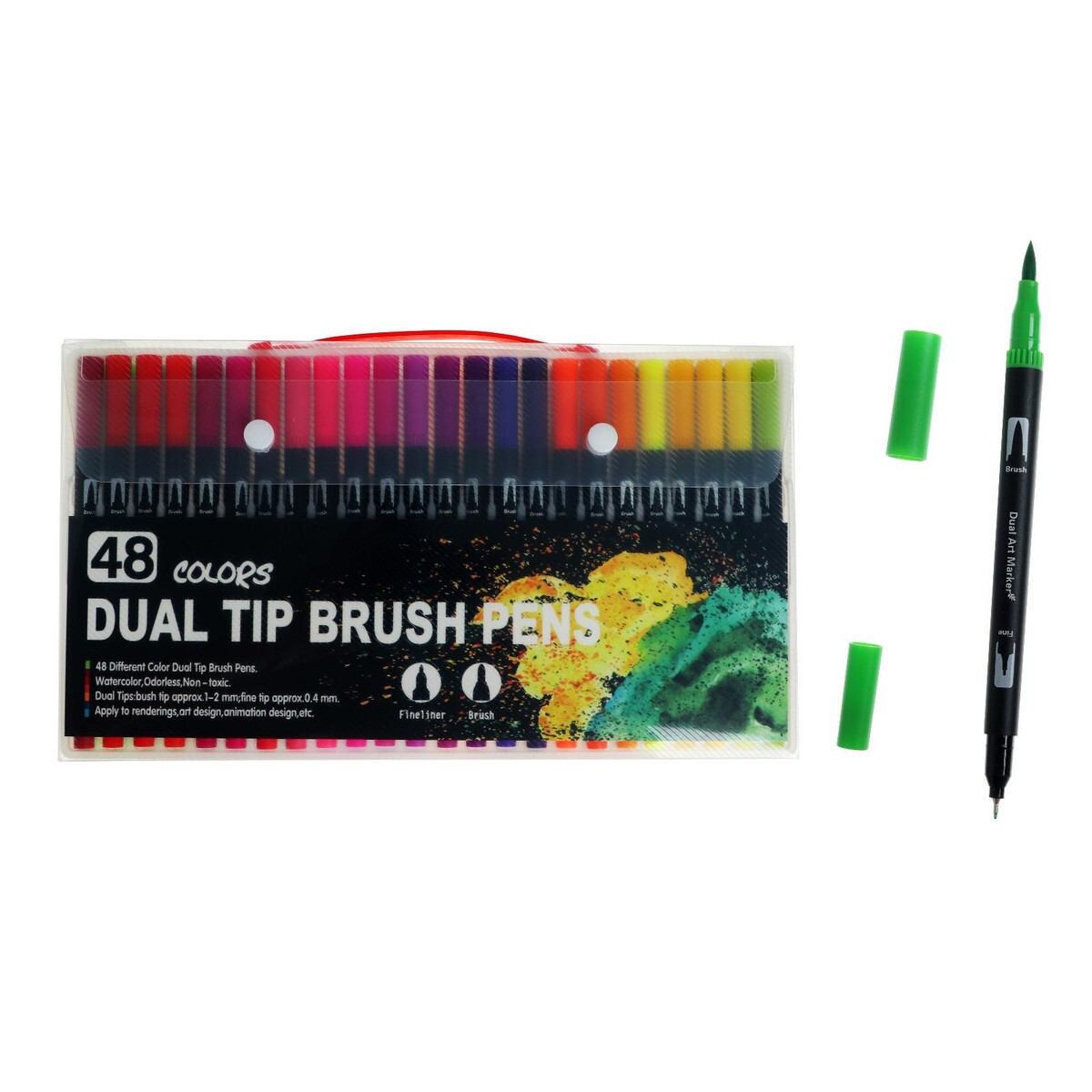 Набор профессиональных маркеров, 48 штук/48 цветов, двусторонний фломастеры art idea 12 штук носик кисточка