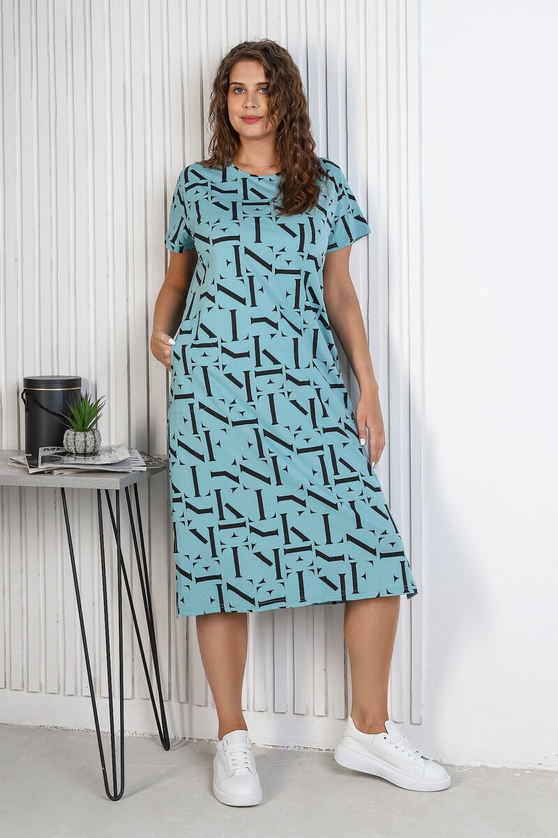 Платье "феерия" Виотекс, размер 50, цвет бирюзовый 03720705 - фото 4