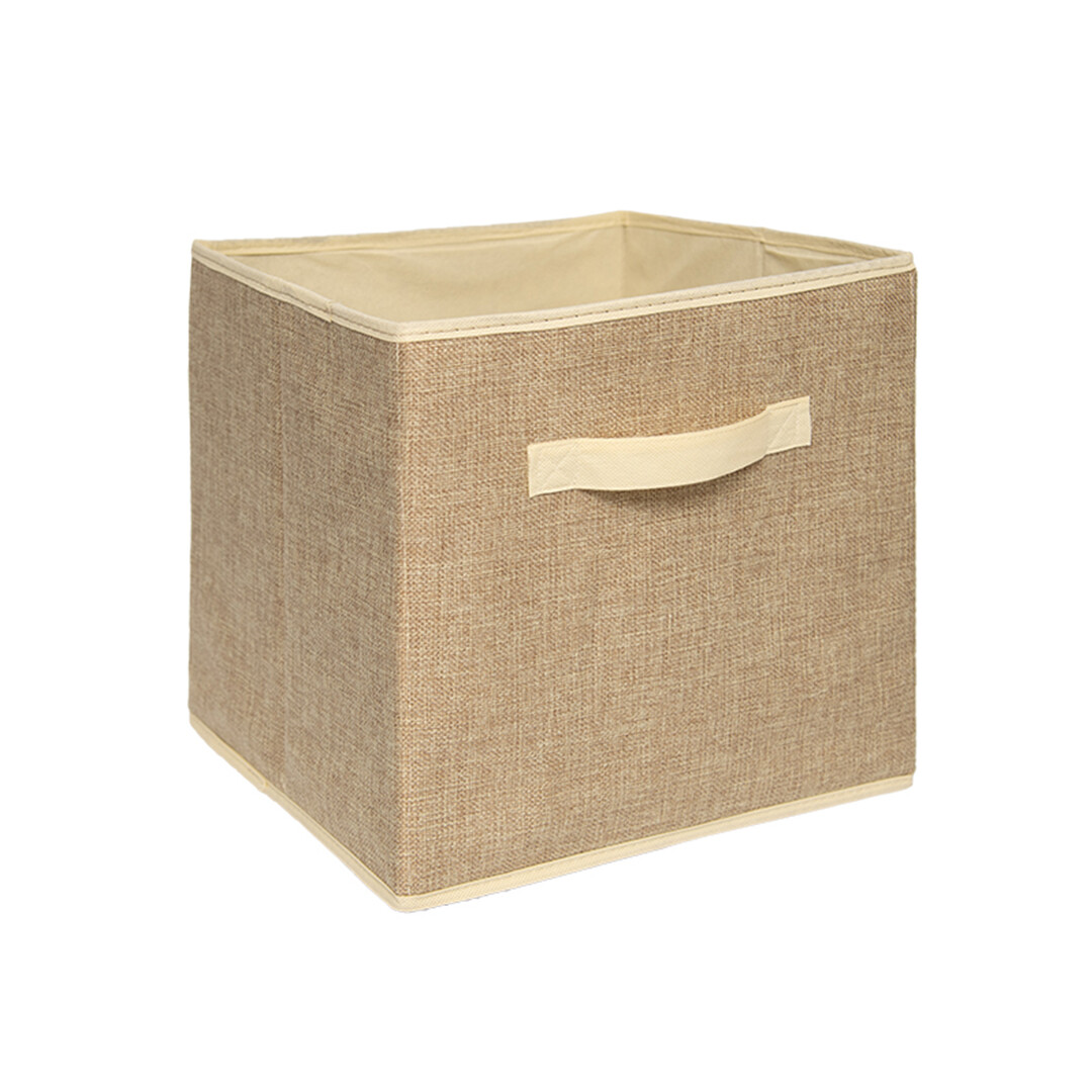 Короб-кубик для хранения канва для вышивания равномерного переплетения 100 × 150 см бежевый