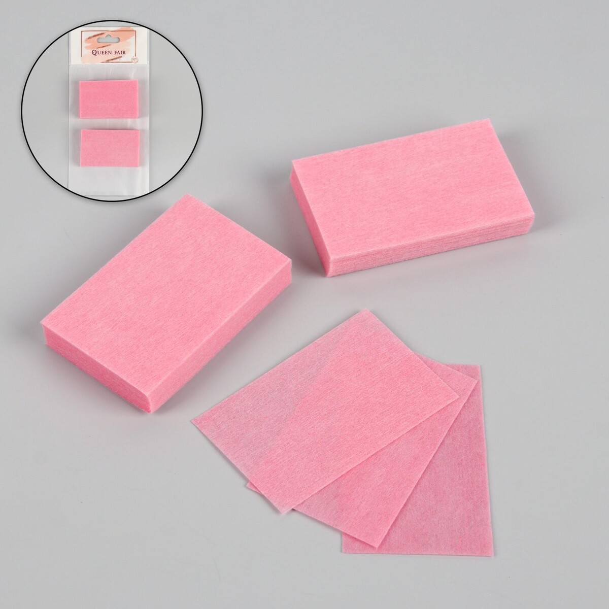 Салфетки для маникюра, безворсовые, 50 шт, 6 × 4 см, цвет розовый пленки для маникюра 14 шт с блестками пепельно розовый