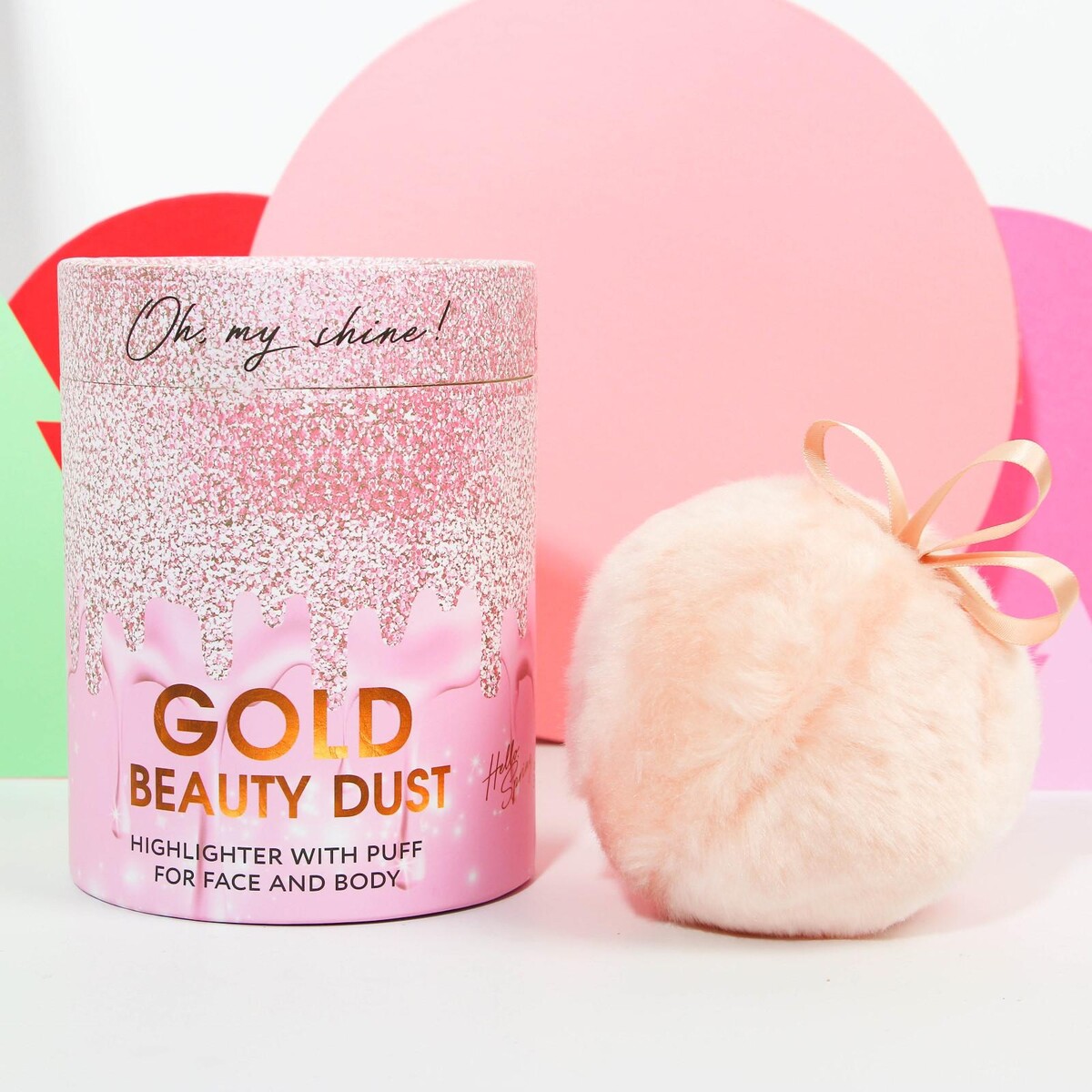 

Пуховка с блестками для естественного сияния кожи beauty dust, Розовый