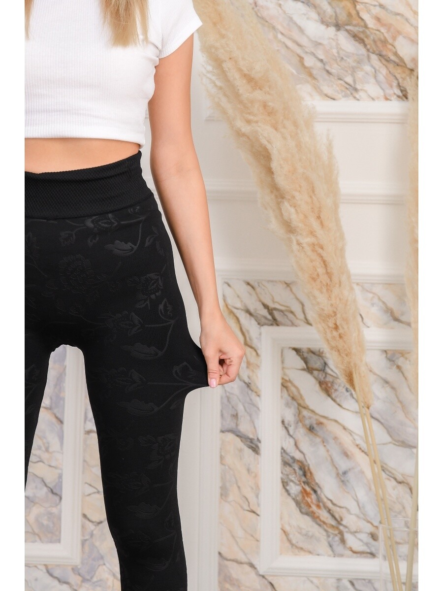 Женские теплые леггинсы спортивные, утепленные зимние Solmax&Fashion, цвет черный 03974693 - фото 5
