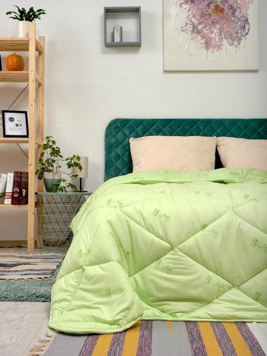 Одеяло "бамбук" евро Сонная Симфония, цвет зеленый 03975541 - фото 3