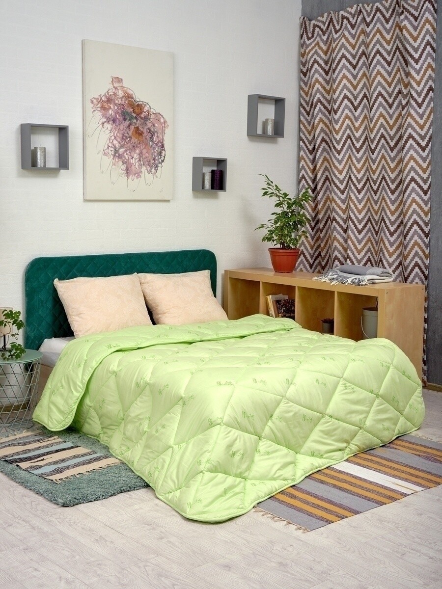 Одеяло "бамбук" евро Сонная Симфония, цвет зеленый 03975541 - фото 2