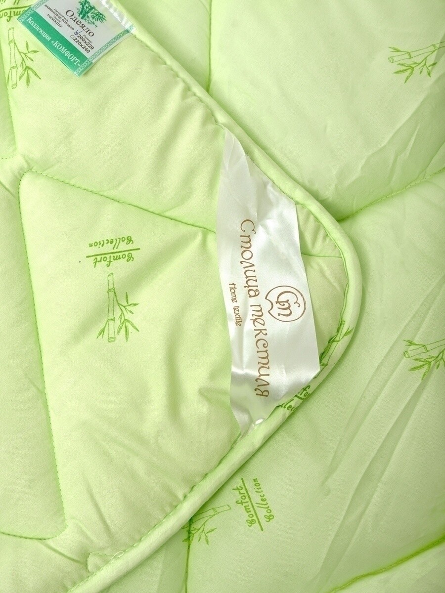 Одеяло "бамбук" евро Сонная Симфония, цвет зеленый 03975541 - фото 6