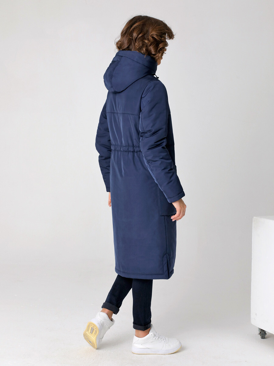 Пальто DizzyWay, размер 42, цвет синий 04139298 однобортное - фото 2