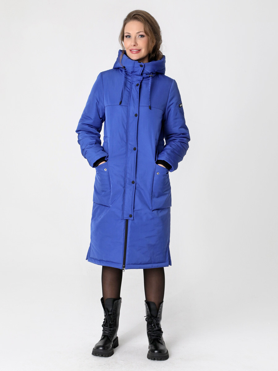 Пальто DizzyWay, размер 42, цвет синий 04139316 однобортное - фото 5