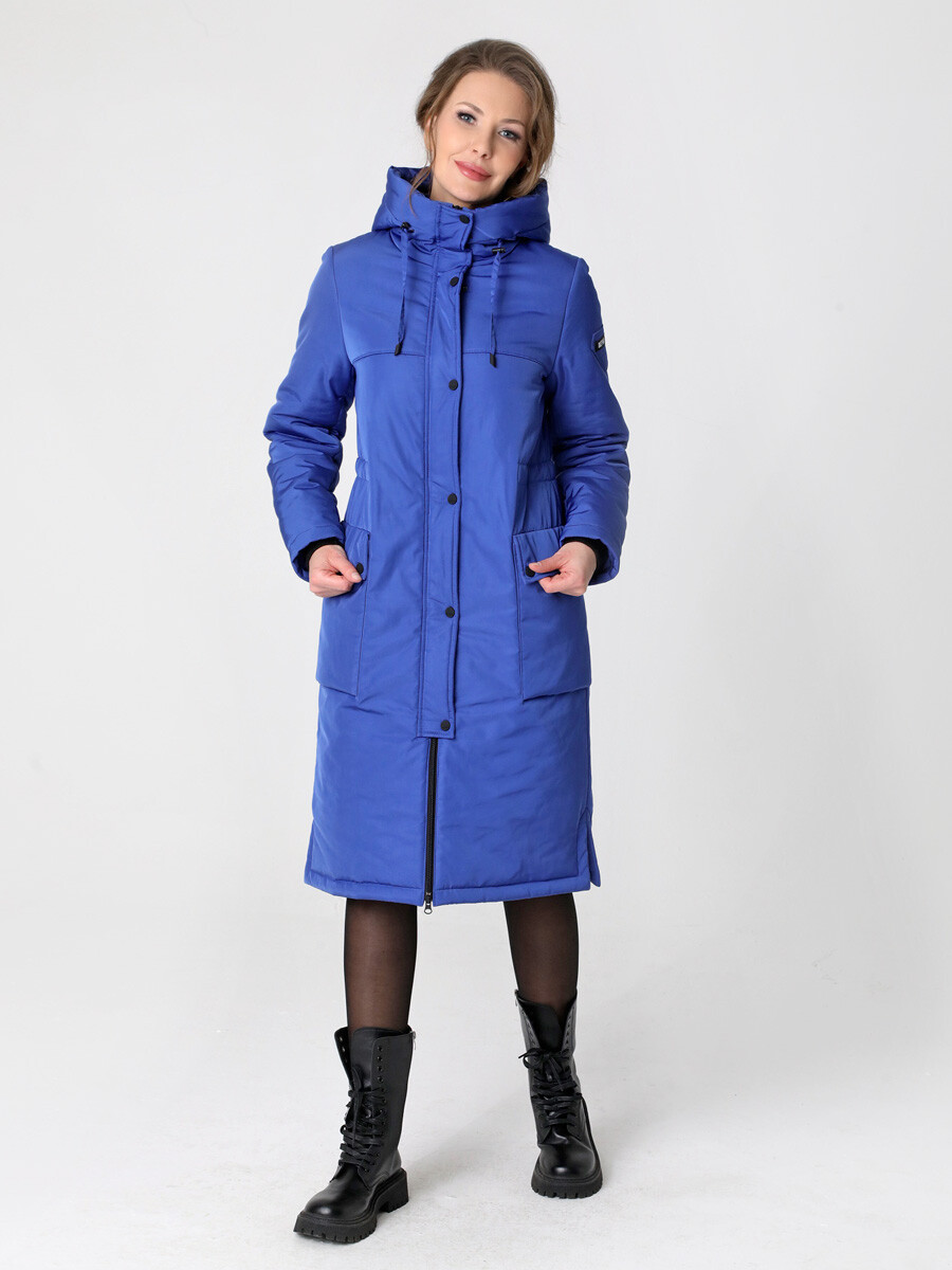 Пальто DizzyWay, размер 42, цвет синий 04139316 однобортное - фото 1