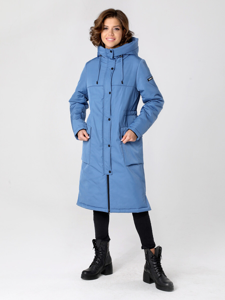 Пальто DizzyWay, размер 44, цвет голубой 04139322 однобортное - фото 1