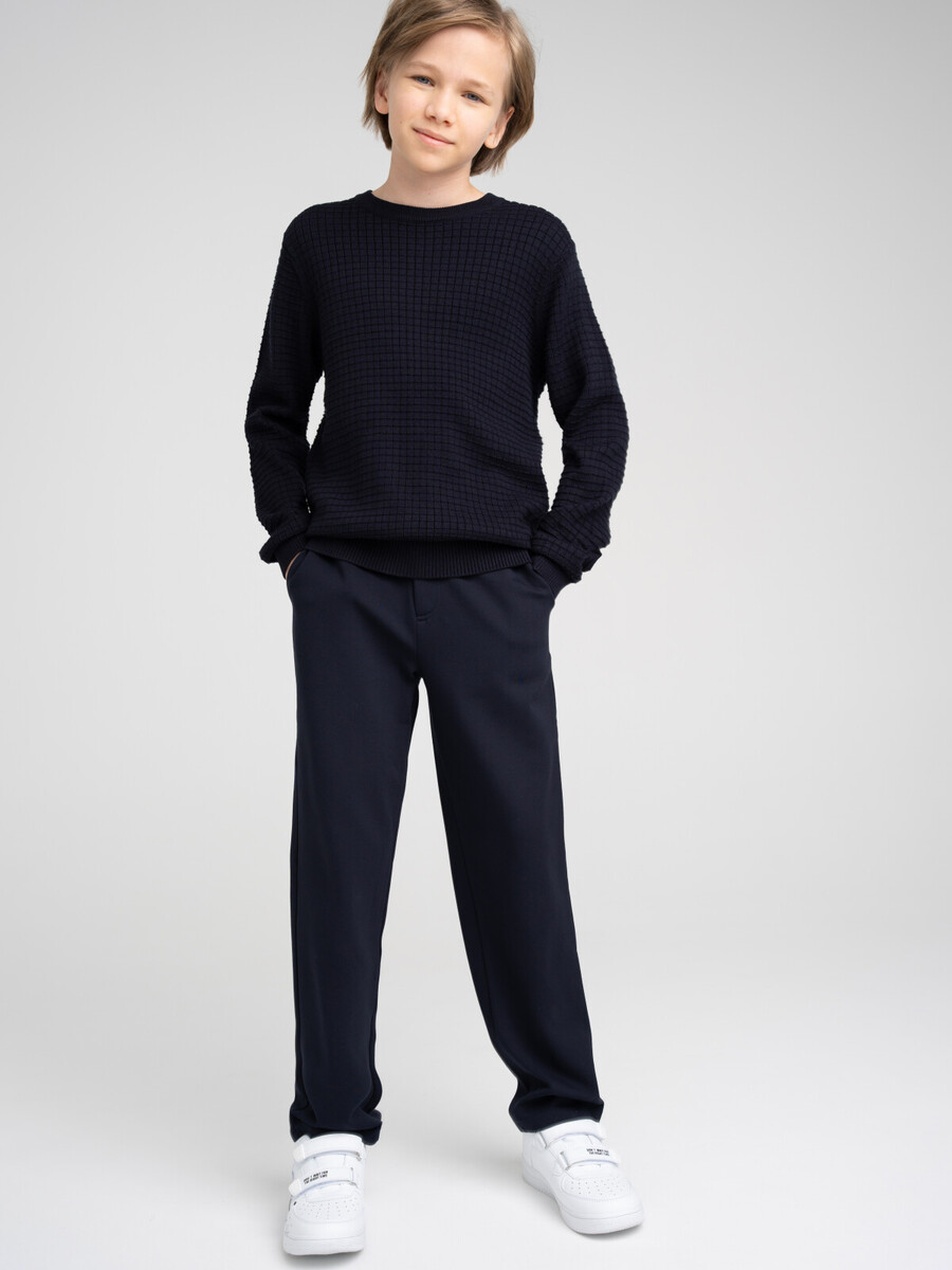 

Брюки трикотажные, Синий;темно-синий