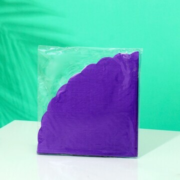 Салфетка круглая 32 см 12шт/уп фиолетовы